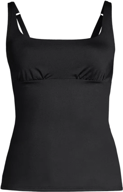 Women's Square Neck Underwire Tankini Swimsuit Top Adjustable Straps