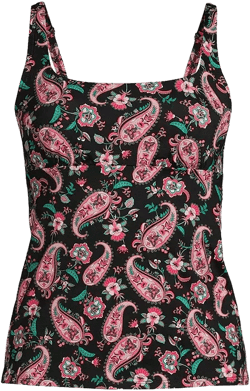 Lands' End Women's Square Neck Underwire Tankini Swimsuit Top