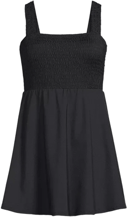 Women's Smocked Swim Dress Swimsuit