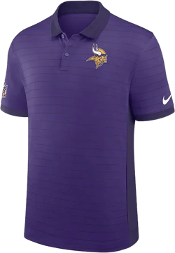 Men's Purple Minnesota Vikings Sideline Victory Stripe Performance Polo Shirt