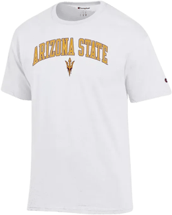 Men's White Arizona State Sun Devils Arched Logo T-Shirt