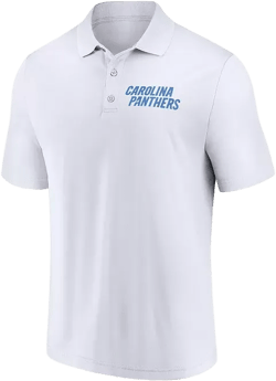 Men's White Carolina Panthers Lockup Polo Shirt