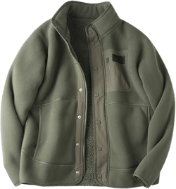 Teddy Fleece Designed Jackets for Men Zip Up Snap Button Windproof Work Military Jackets Casual Outdoor Travel Coats XX-Large Army Green