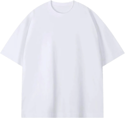 Men's Oversized Cotton T-Shirts Drop Shoulder Shirts Crew Neck Solid Casual T Shirt Short Sleeve Basic Tee White Large
