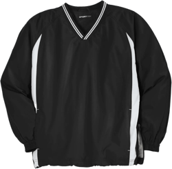 SPORT-TEK Men's Tipped V Neck Raglan Wind Shirt