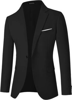 Men's Casual Blazer Linen Sport Coats Regular Fit Two Button Suit Jacket Lightweight Sports Jacket for Summer Large Black