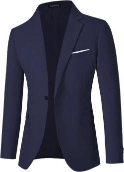 Men's Casual Blazer Linen Sport Coats Regular Fit Two Button Suit Jacket Lightweight Sports Jacket for Summer Medium Navy