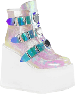 JEGULV Chunky Platform Boots for Women, Square Toe Shoes Lace up Zip High Heel Booties Combat Wedge Ankle Boots