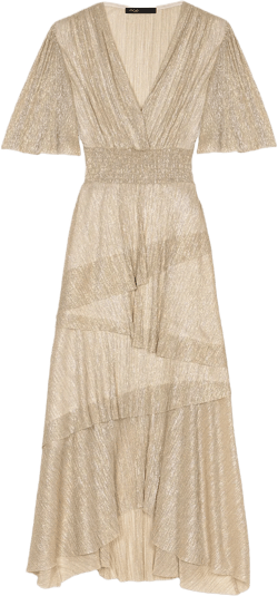 Metallic ruffled dress