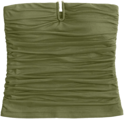 Bra-Free Mesh Hardware Tube Top