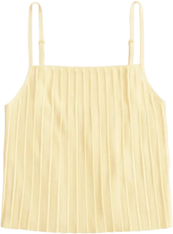 Pleated Squareneck Sweater Tank
