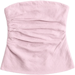 Linen-Blend Tube Top