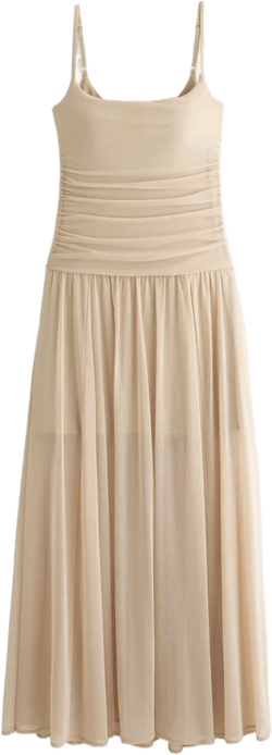 Bra-Free Flowy Sheer Maxi Dress