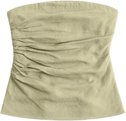 Linen-Blend Tube Top