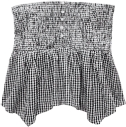 AE Handkerchief Hem Smocked Babydoll Tube Top
