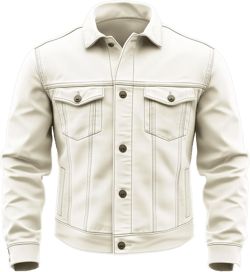Mens White Jean Jacket Trucker Style Jacket Button-down Front,Chest and Waist Pockets Denim Jackets Black - Jeans Jacket Large
