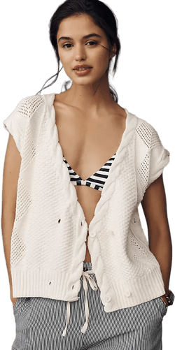 Maeve Cable-Knit Sweater Vest