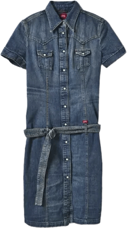 Vintage By Little Oyster Club Miss 60 Denim Midi Dress