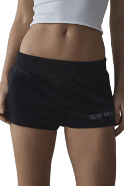 True Religion Velour Crystal Lips Hot Short