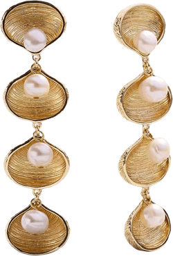 BAUBLEBAR Margaret Shell & Cultured Freshwater Pearl Statement Earrings