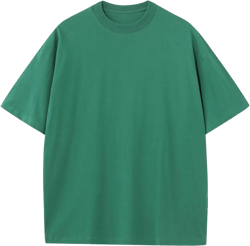 Men's Oversized Cotton T-Shirts Drop Shoulder Shirts Crew Neck Solid Casual T Shirt Short Sleeve Basic Tee Green Medium