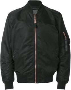 Ruched Bomber Jacket In Black