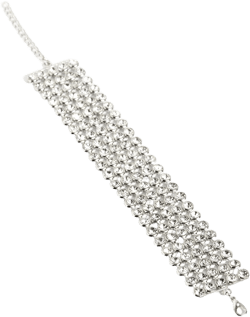 GLASSY Gallery - White - Rhinestone Paparazzi Lobster Claw Bracelet - December 2023 Life of the Party Exclusive