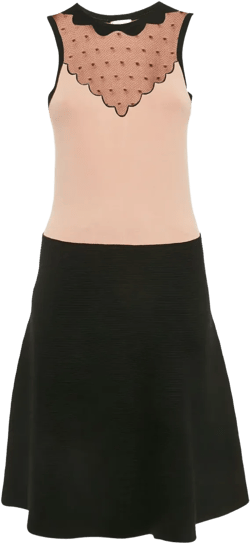 two-tone midi dress