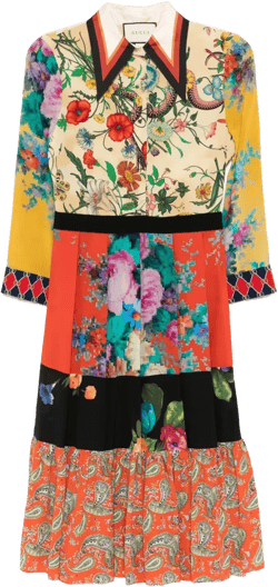 pattern shirt dress