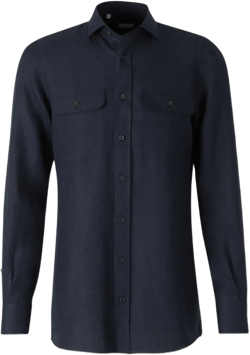 spread-collar shirt