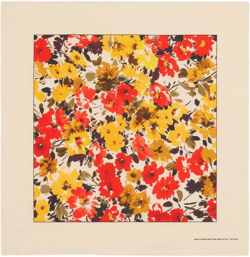 floral-print silk bandana