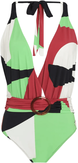 Vivi geometric-print swimsuit
