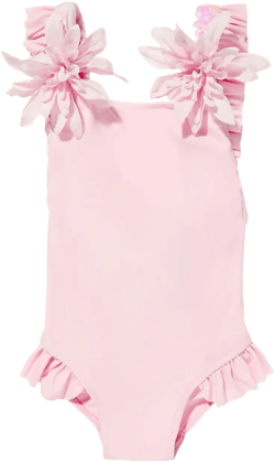 ruffled flowered swimsuit