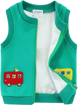 LittleSpring Little Boys Vest Lightweight Cute Sleeveless Jacket