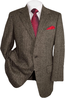 Mens Herringbone Tweed Blazer Men Vintage Suit Jacket Lightweight 2 Button Business Sport Coat Jackets 5X-Large Brown