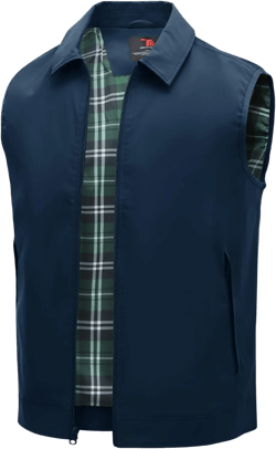 TBMPOY Men's Vest Casual Lightweight Thin Utility 3 Zip Pockets Stylish Sleeveless Jackets Summer Fall Golf Travel Business Navy Blue 3X-Large