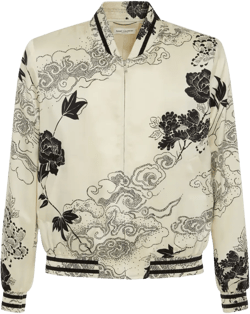 floral-print bomber jacket