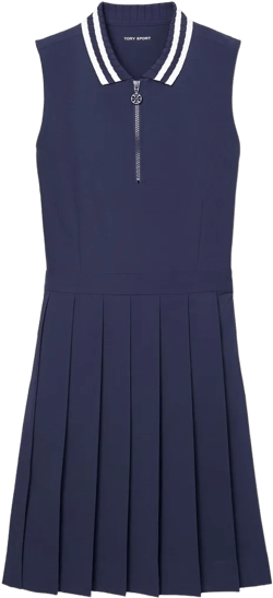 Performance Pleated Collar Golf Dress