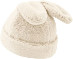 Knit Beanie Hats for Women Bunny Winter Cap Faux Fur Warm Knit Rabbit Crochet Skull Cap Ski Outdoor Slouchy Hat
