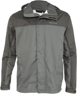 MARMOT Men's Precip Eco Waterproof Rain Jacket - 100% Recycled, Breathable, Lightweight, Packable Raincoat Cinder/Slate Grey Medium
