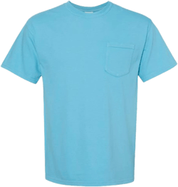 Comfort Colors Men's Adult Short Sleeve Pocket Tee, Style 6030 Lagoon