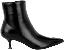 Thymus Faux Leather Kitten Heel Boots
