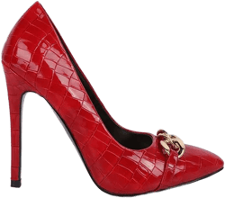 Fanfare Croc Stiletto Pump Heels