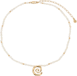 Aura Swirl Mother of Pearl Choker Necklace
