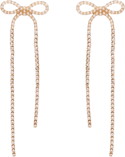 Adeline Gold Plated Bow Statement Earrings
