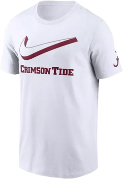 Men's White Alabama Crimson Tide Primetime 2-Hit Swoosh T-Shirt