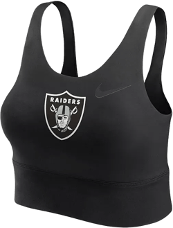 Women's Black Las Vegas Raiders Performance Longline Sports Bra