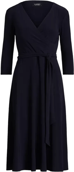 Surplice Jersey Dress