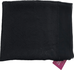 Kashkha Black Diamante Chiffon Long Hijab -  14 Pattern