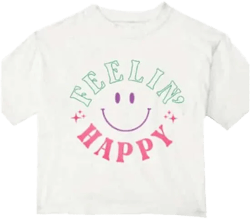 Girls’ Feelin’ Happy Graphic Tee